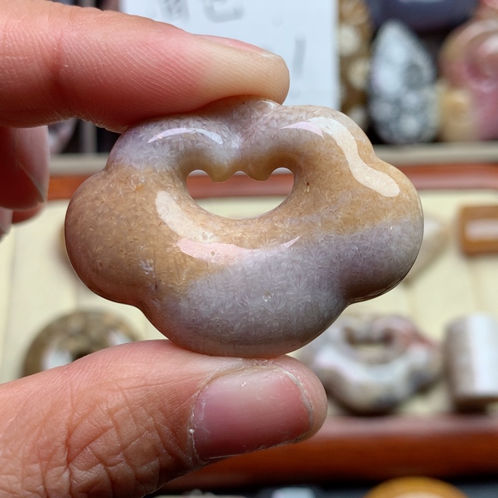 硅化珊瑚（珊瑚玉）颈饰未镶嵌