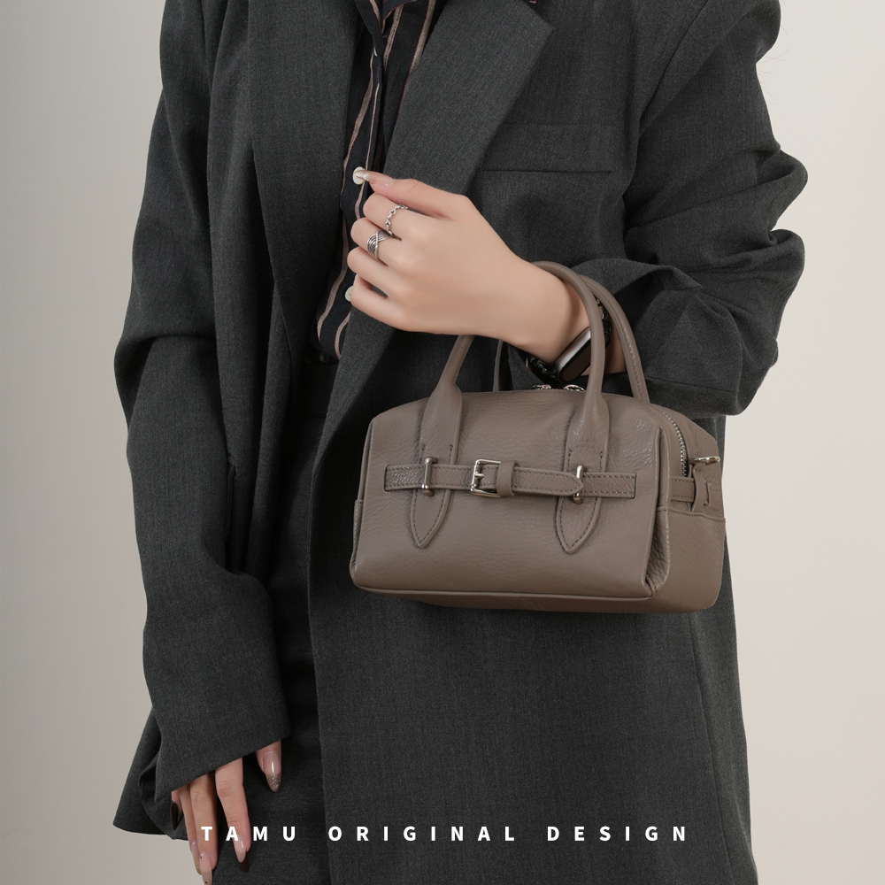 百搭气质女包新款百搭包包头层牛皮轻奢高定手工单肩包-1870