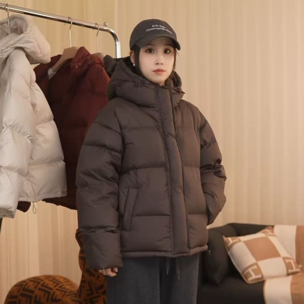磁吸扣羽绒服连帽面包服短款羽绒服女（尚）