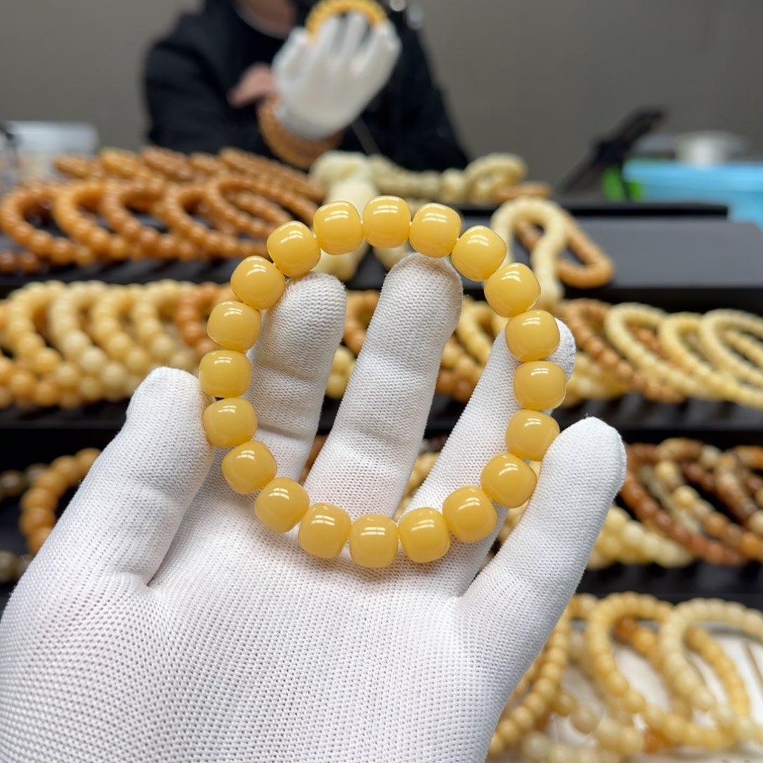 【闪购商品】菩提根/象牙果手串随*＆11×12 10年 黄透 鬼工