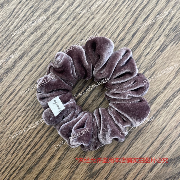 韩国原单丝绒发圈日韩头绳发绳欧美风皮筋原创设计简约百搭秋冬