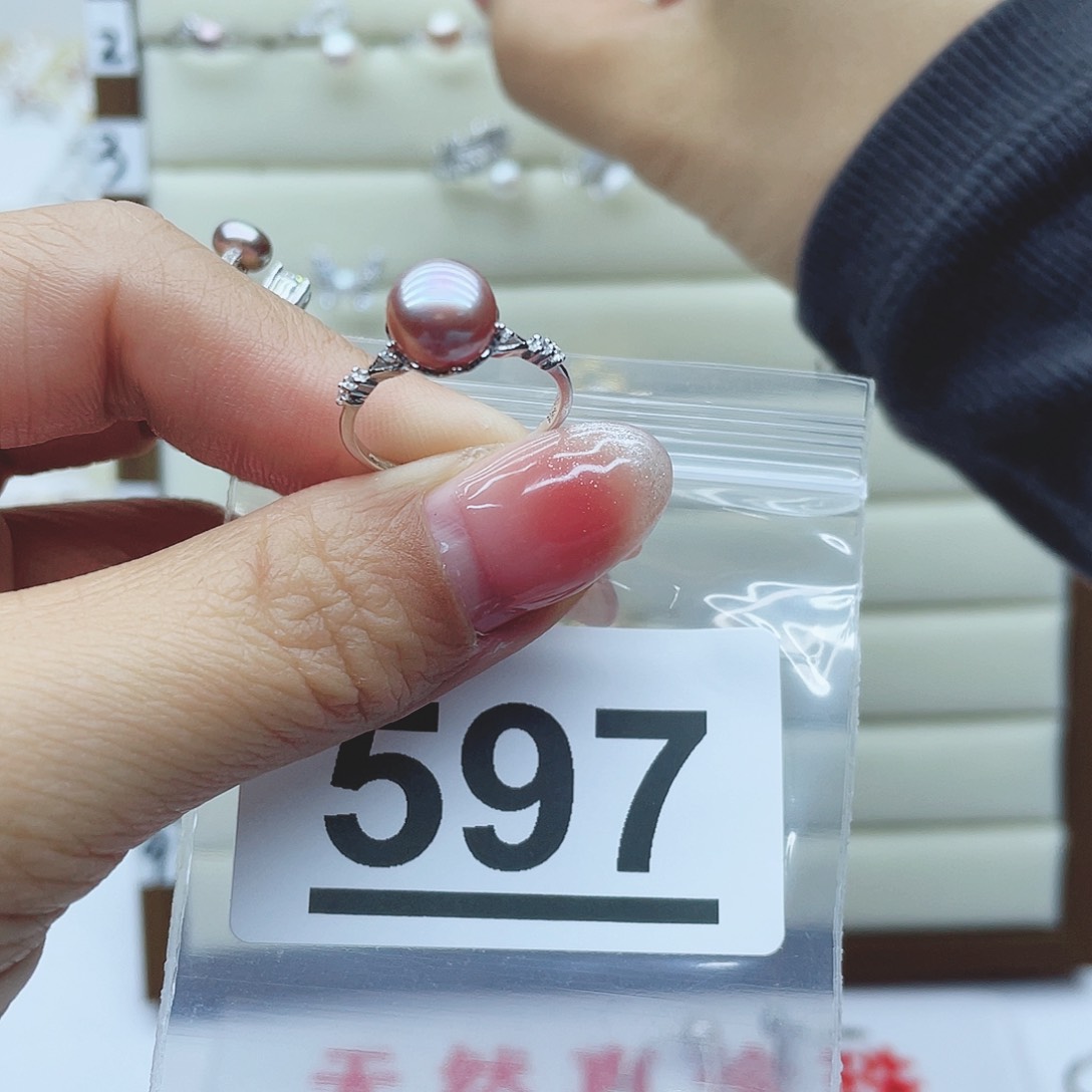 淡水珍珠珠宝奇石银S925镶嵌597