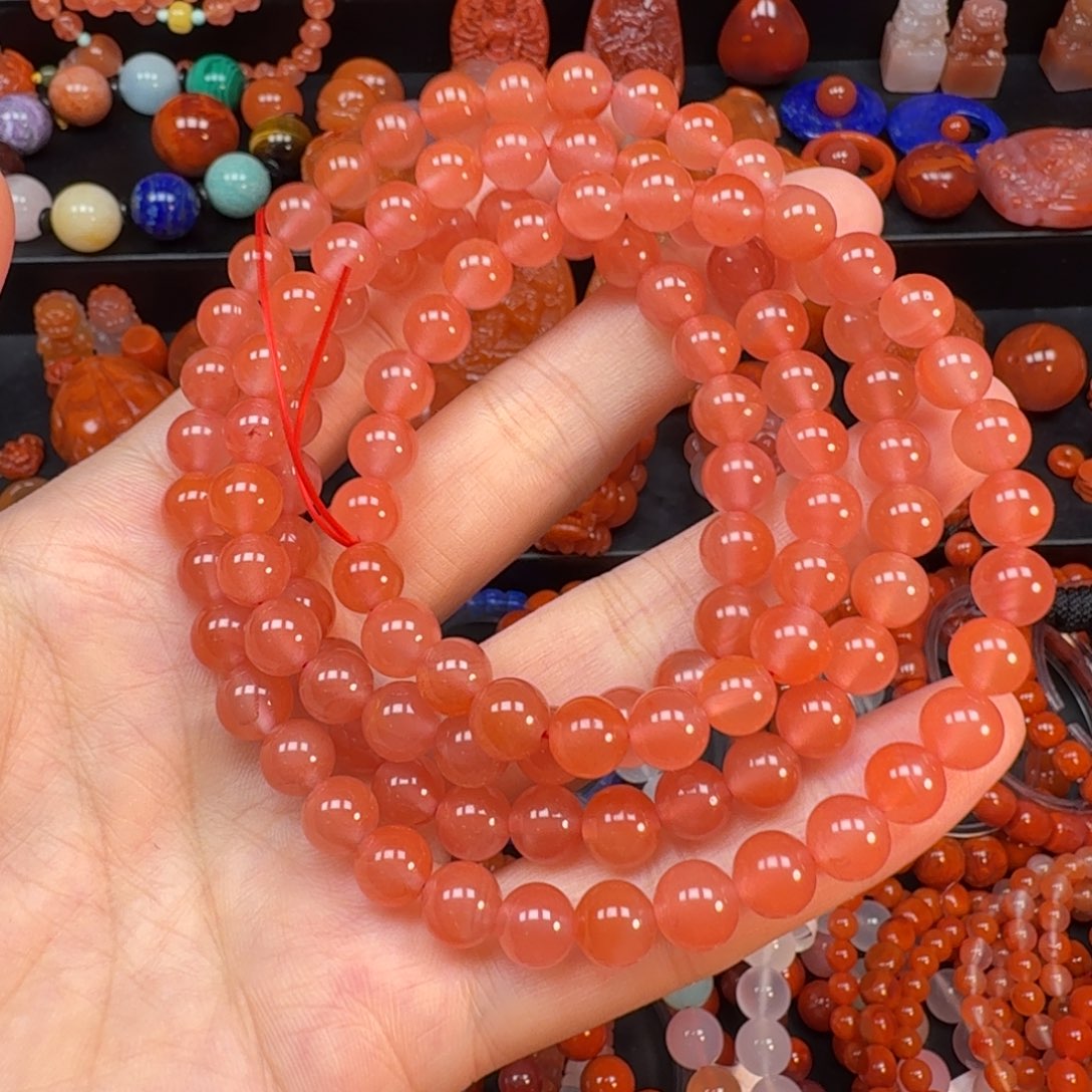 南红玛瑙未镶嵌粉红