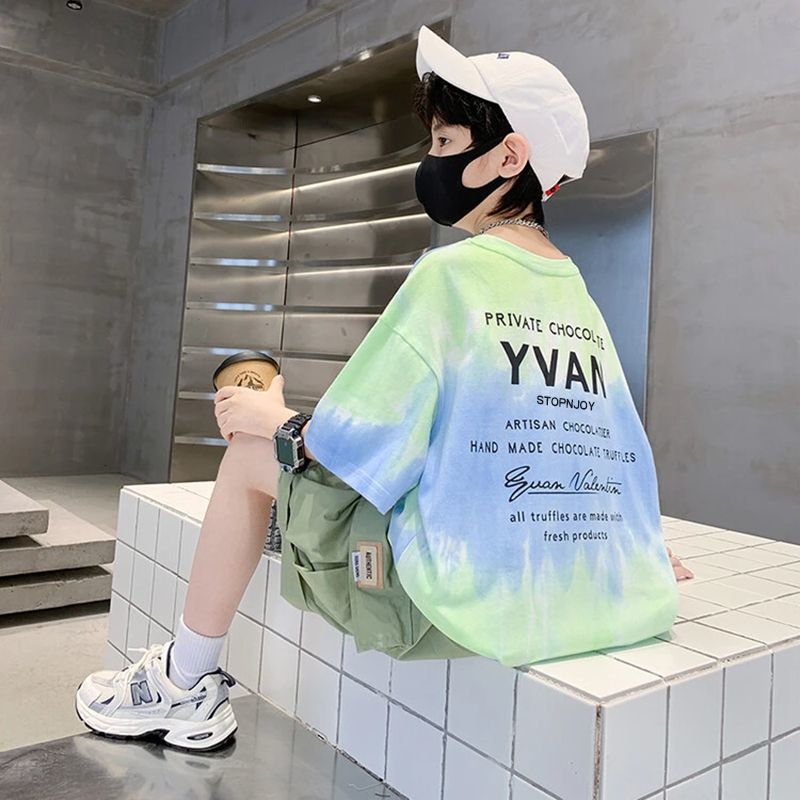 【100%纯棉】儿童T恤短袖2025年夏季新款中大童男童夏款男孩半袖潮T