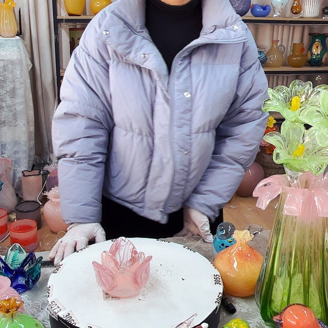 粉花 福利家悦琉璃工艺品