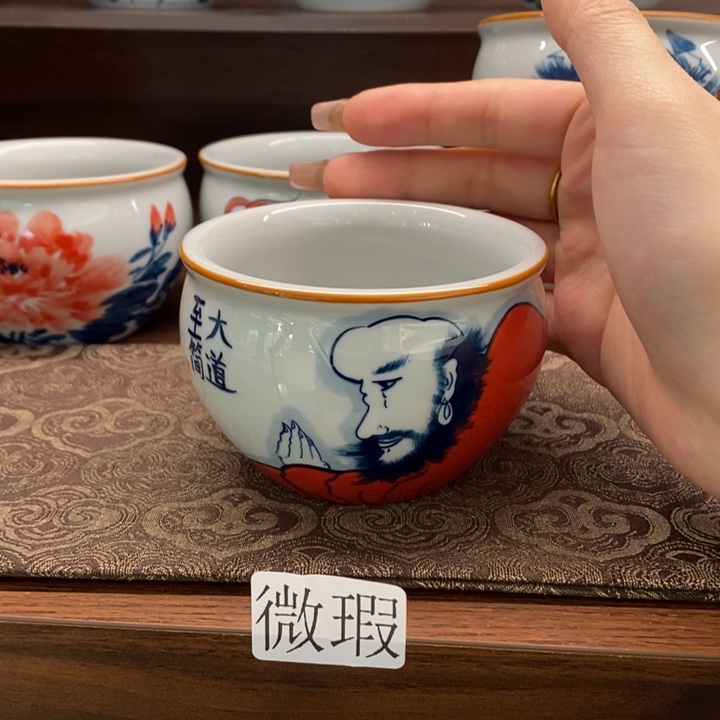 釉下老陶泥手工绘制