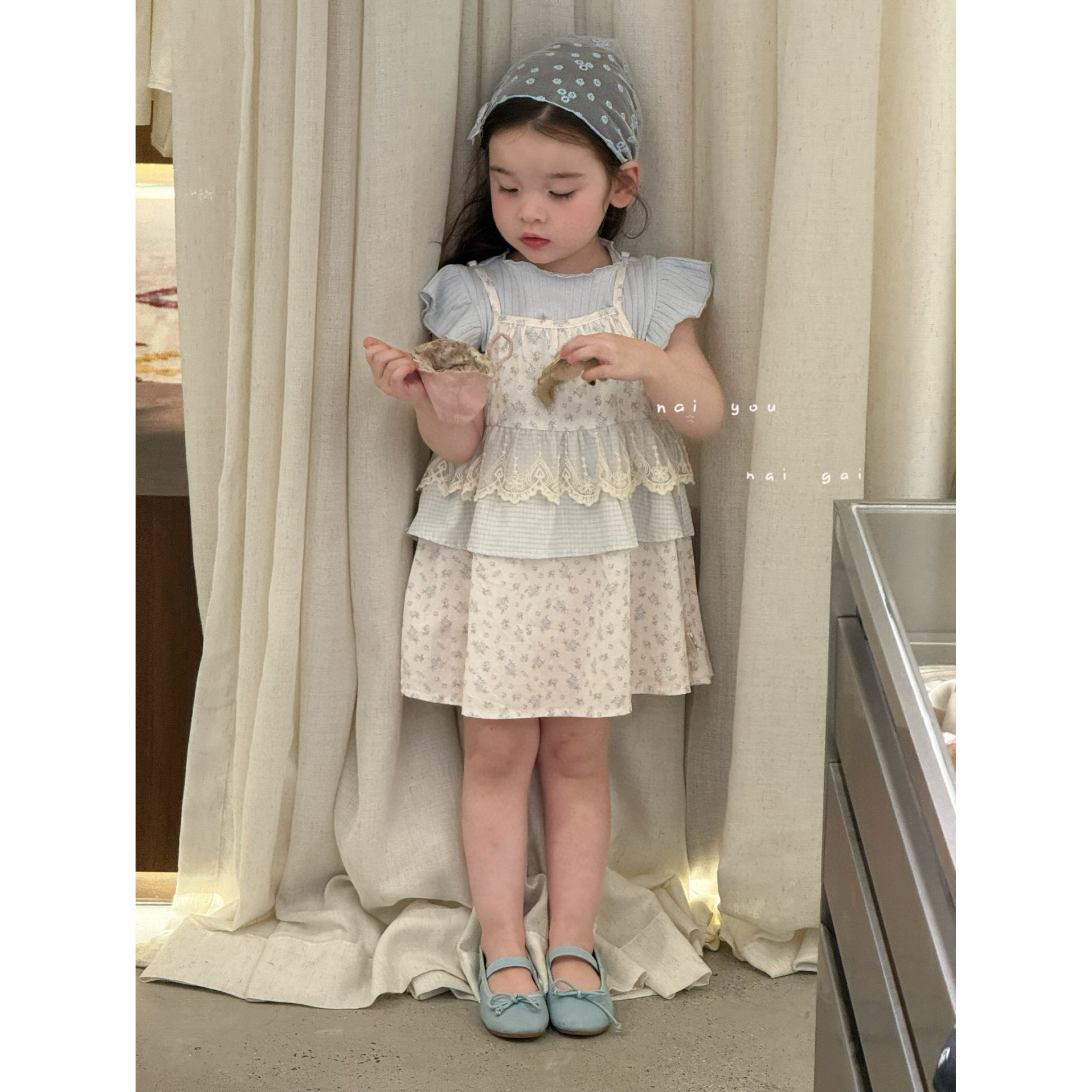 【NO退NO换】欢宝4店-奶盖-2025夏-编码0273-NG1725-1-碎花套装裙