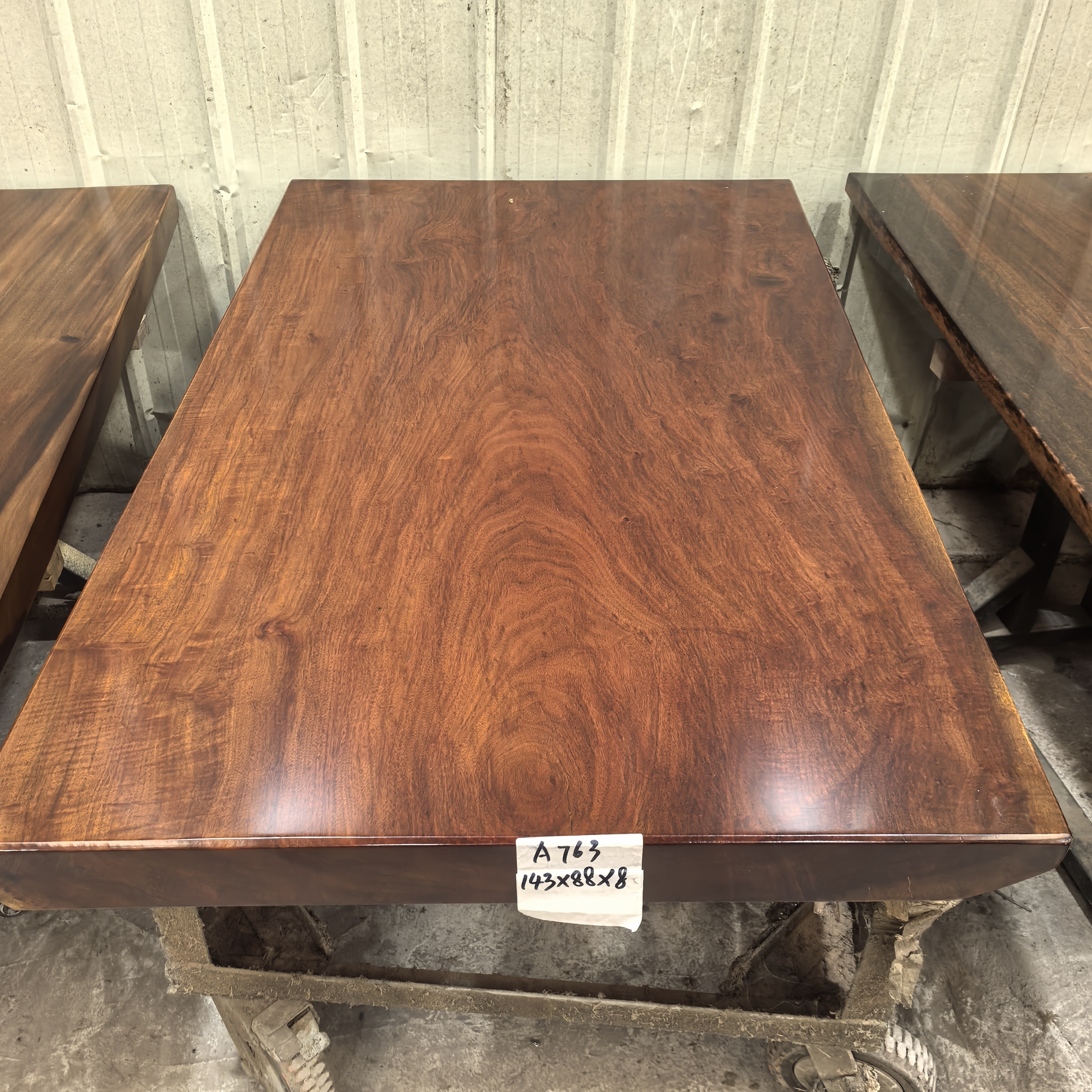 刚果原木整切大板桌茶桌办公桌自然之美整木整切