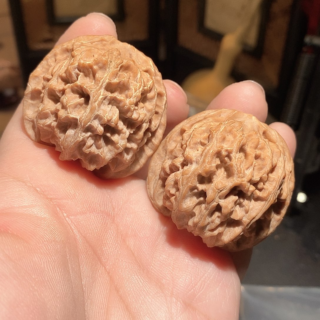 文玩核桃把件43苹果圆全品