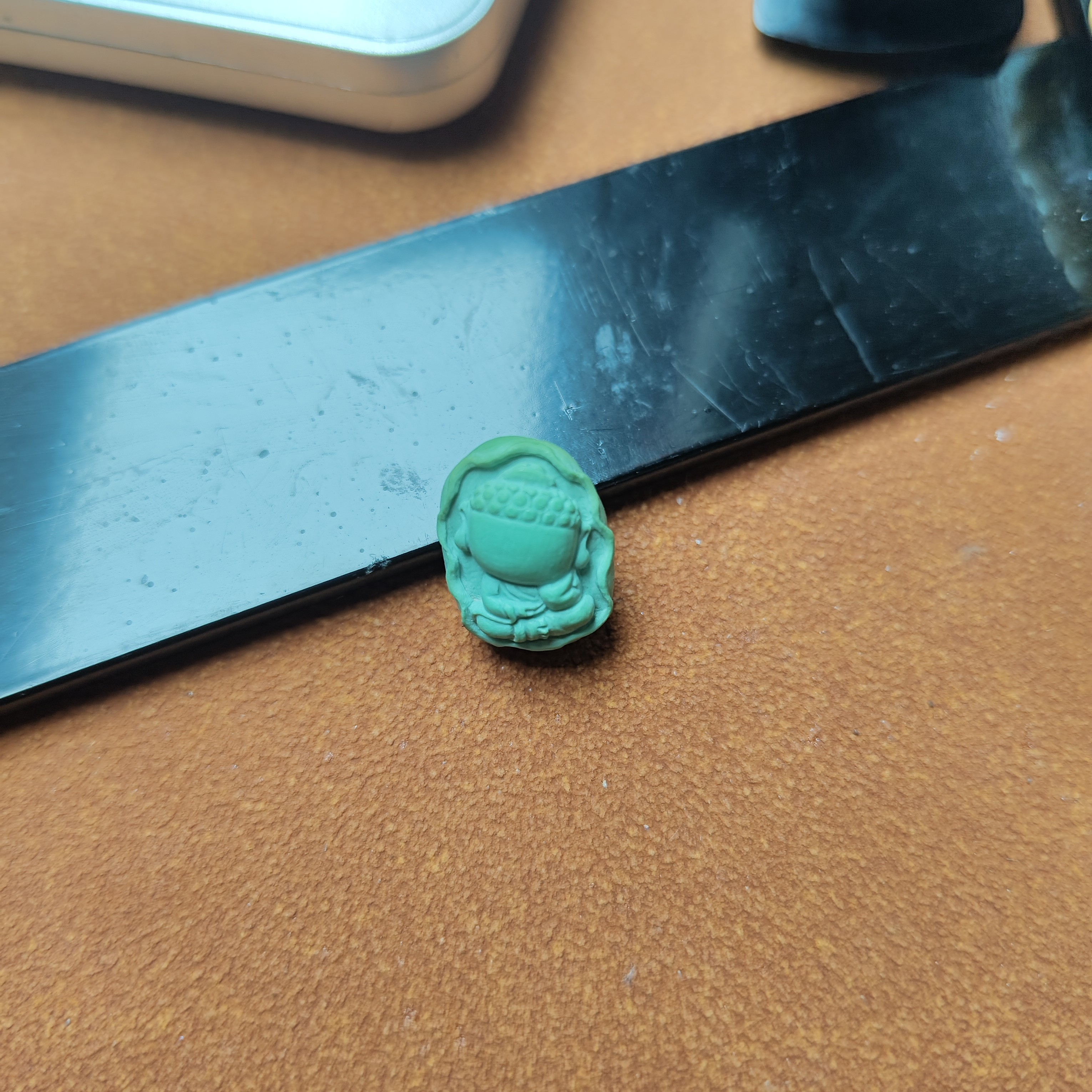 湖北原矿高瓷绿松石宝宝佛