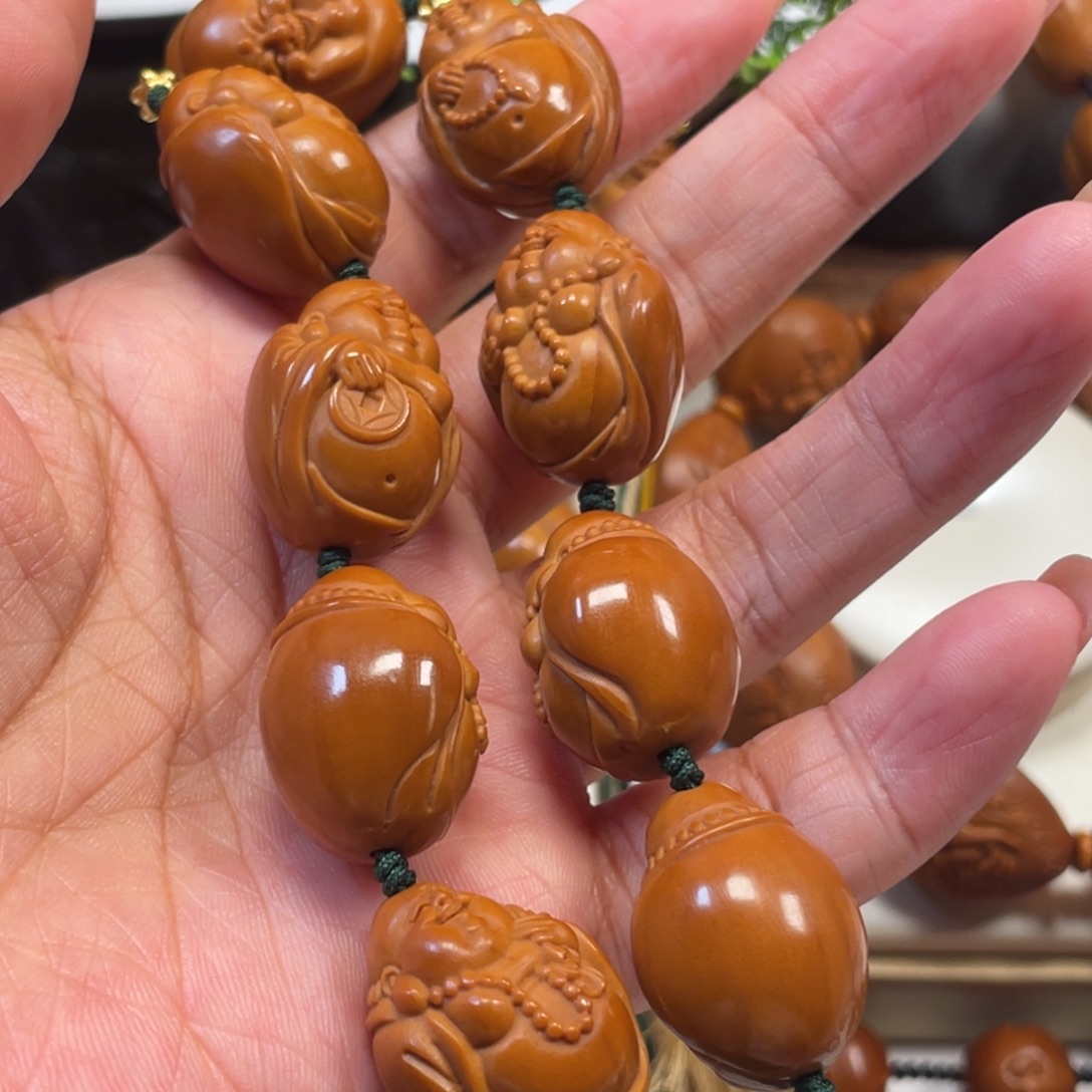 橄榄核手串/手链光背弥勒橄榄核