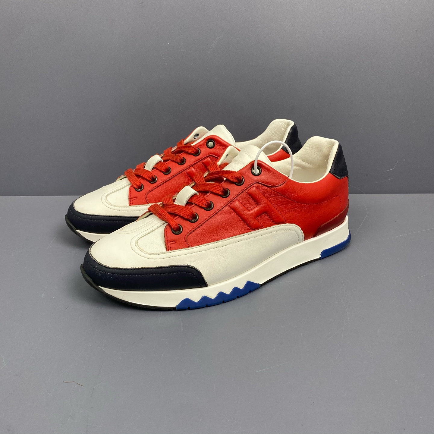 99新 Hermes/爱马仕 40码 爱马仕黑白蓝红板鞋休闲鞋 成色很新 27