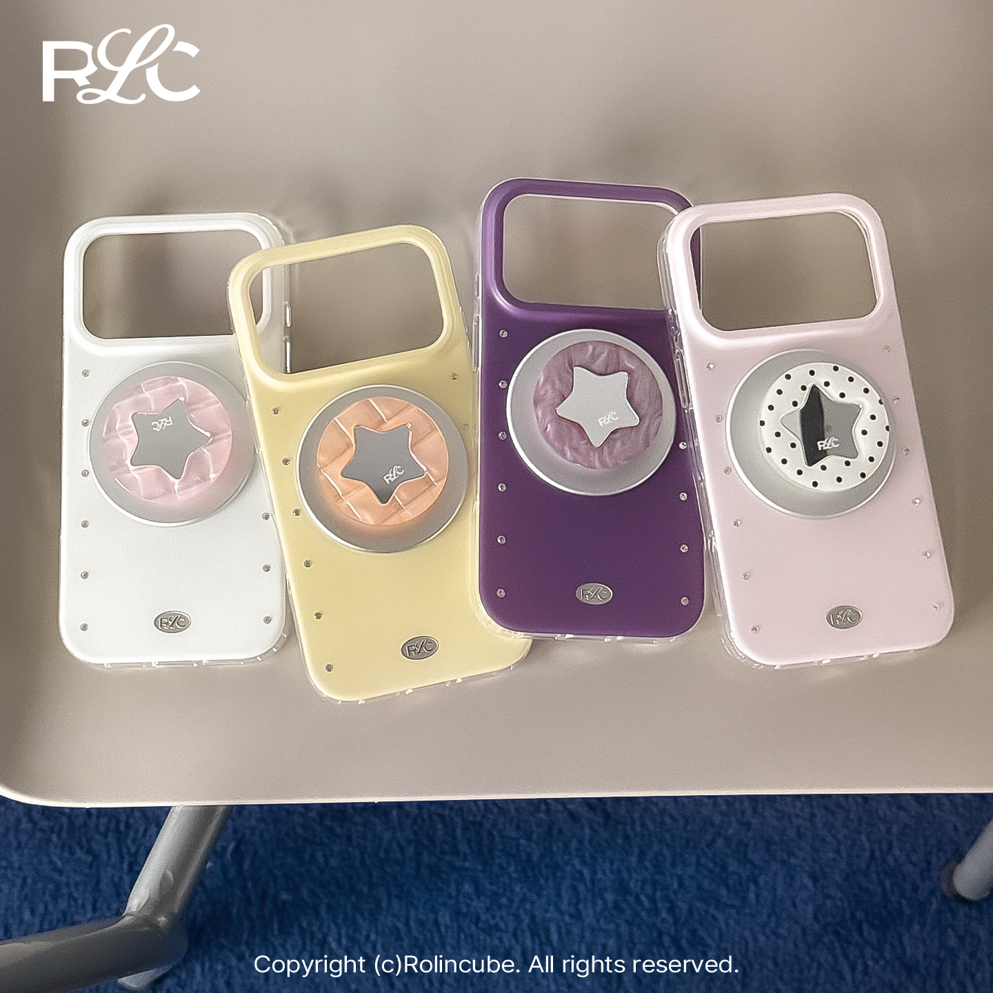 Rolincube原创糖果系列纯色镶钻百搭磁吸壳苹果iPhone手机壳ins风