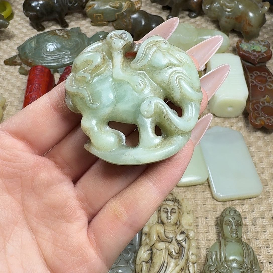 白玉菩提吊坠挂件