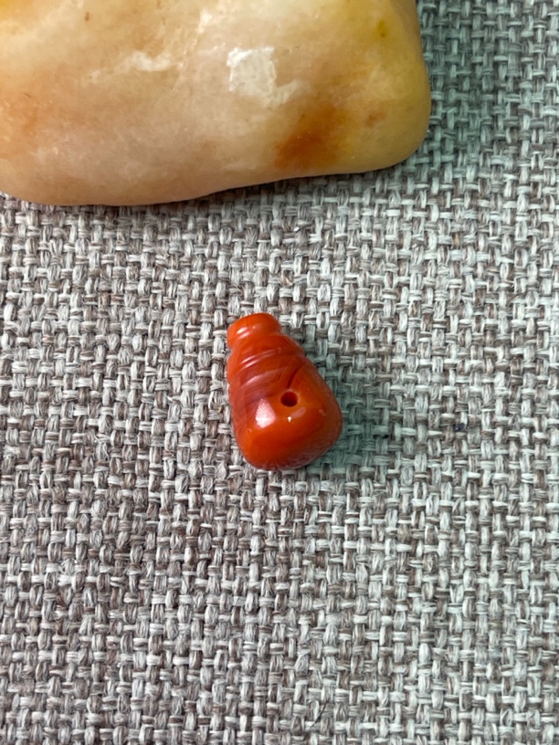 天然南红佛头配饰三通大号女款手工可爱百搭情侣创意立体镶嵌