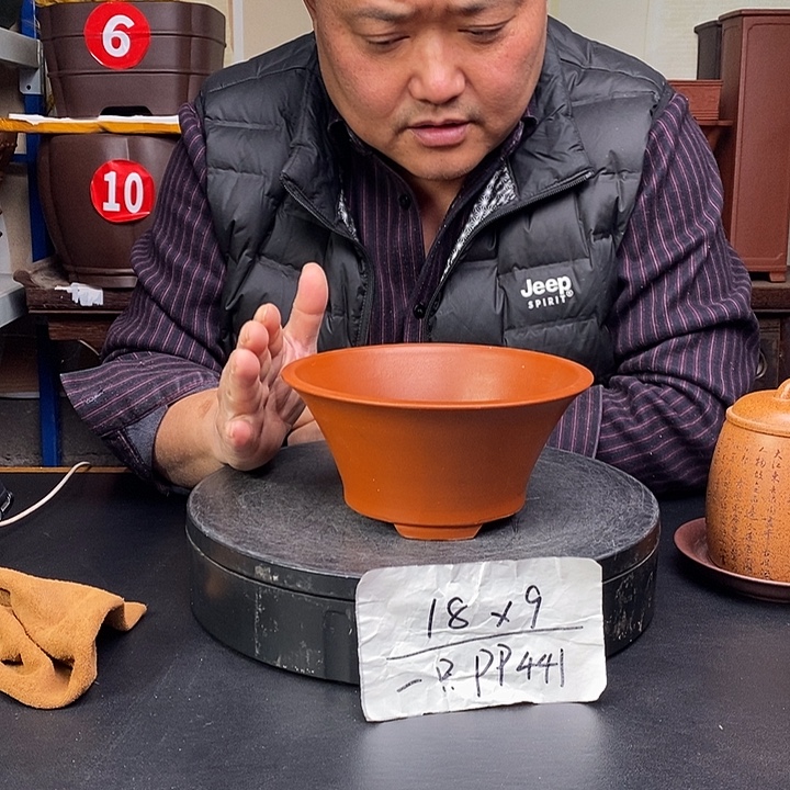 紫砂花盆货号一只PP441