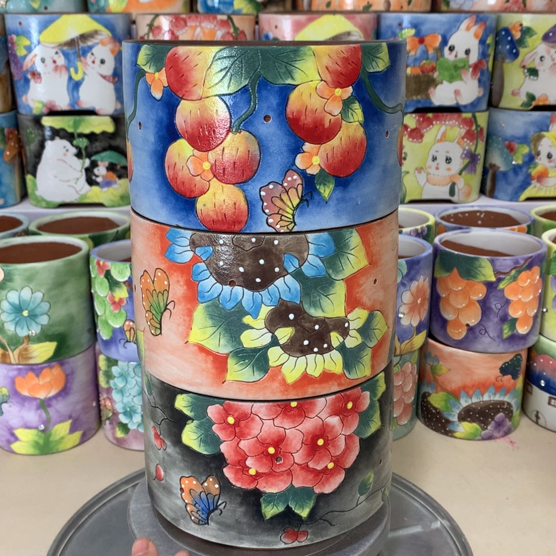 福利花盆，手绘花盆