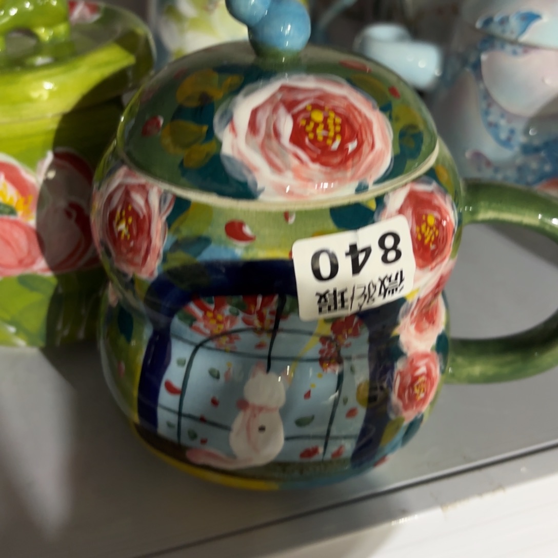 景德镇手绘高温釉下彩陶瓷茶具