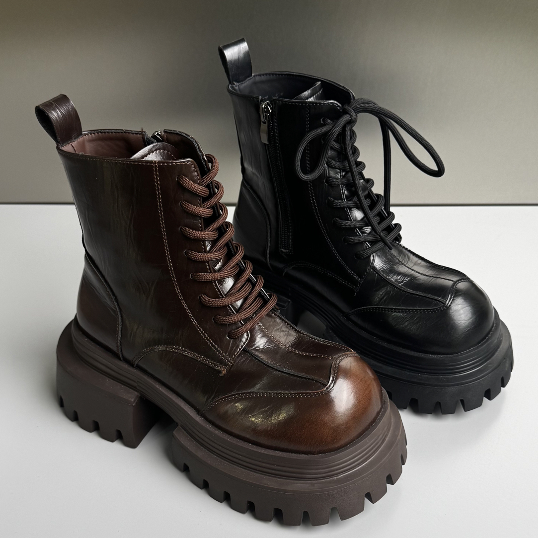 正品清货~Valley.时尚舒适轻奢厚底潮流百搭马丁靴78015-3