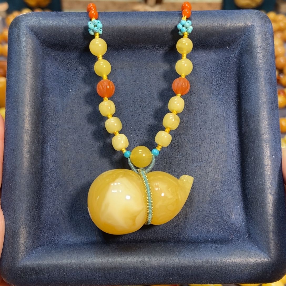 蜜蜡颈饰未镶嵌蜜蜡