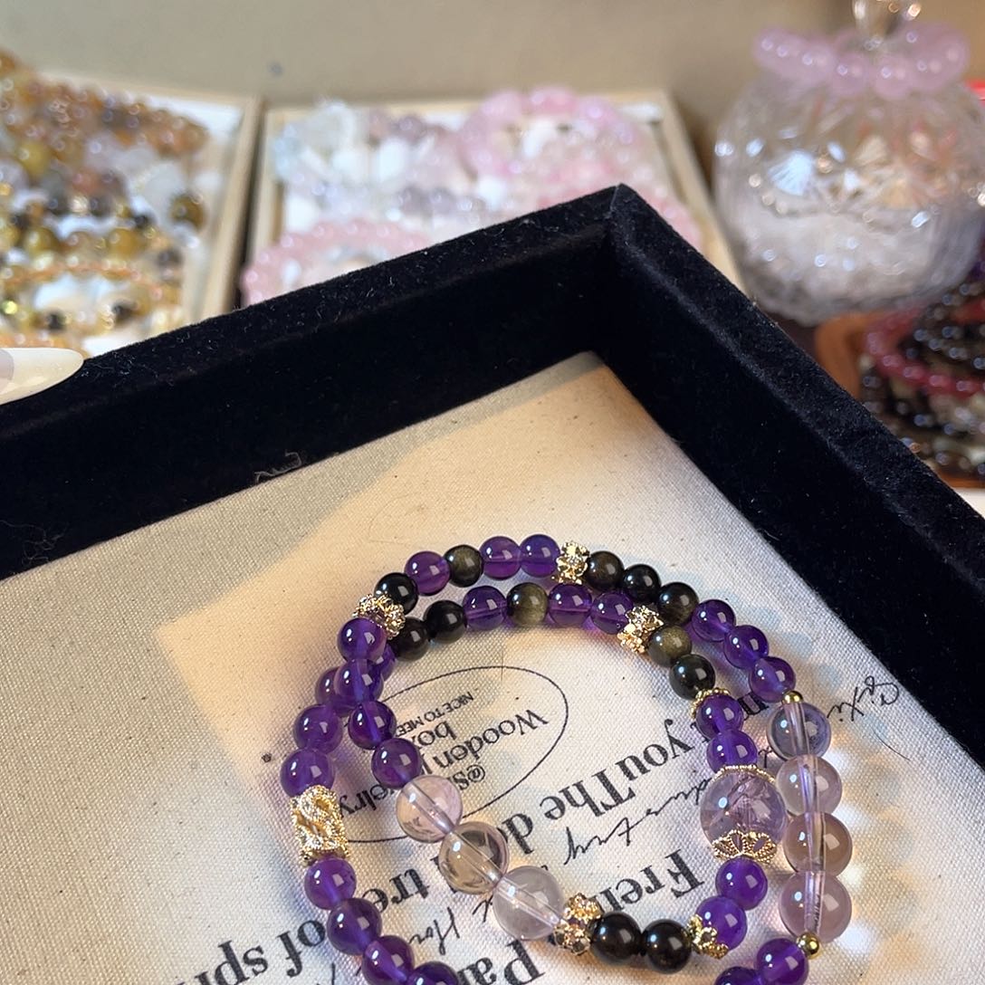 紫晶手链未镶嵌乌拉圭双圈