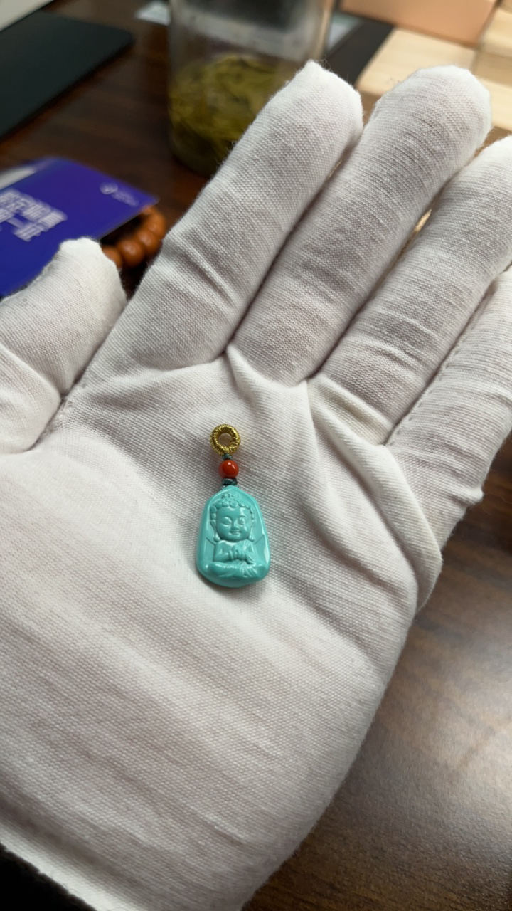 原矿绿松石宝宝佛