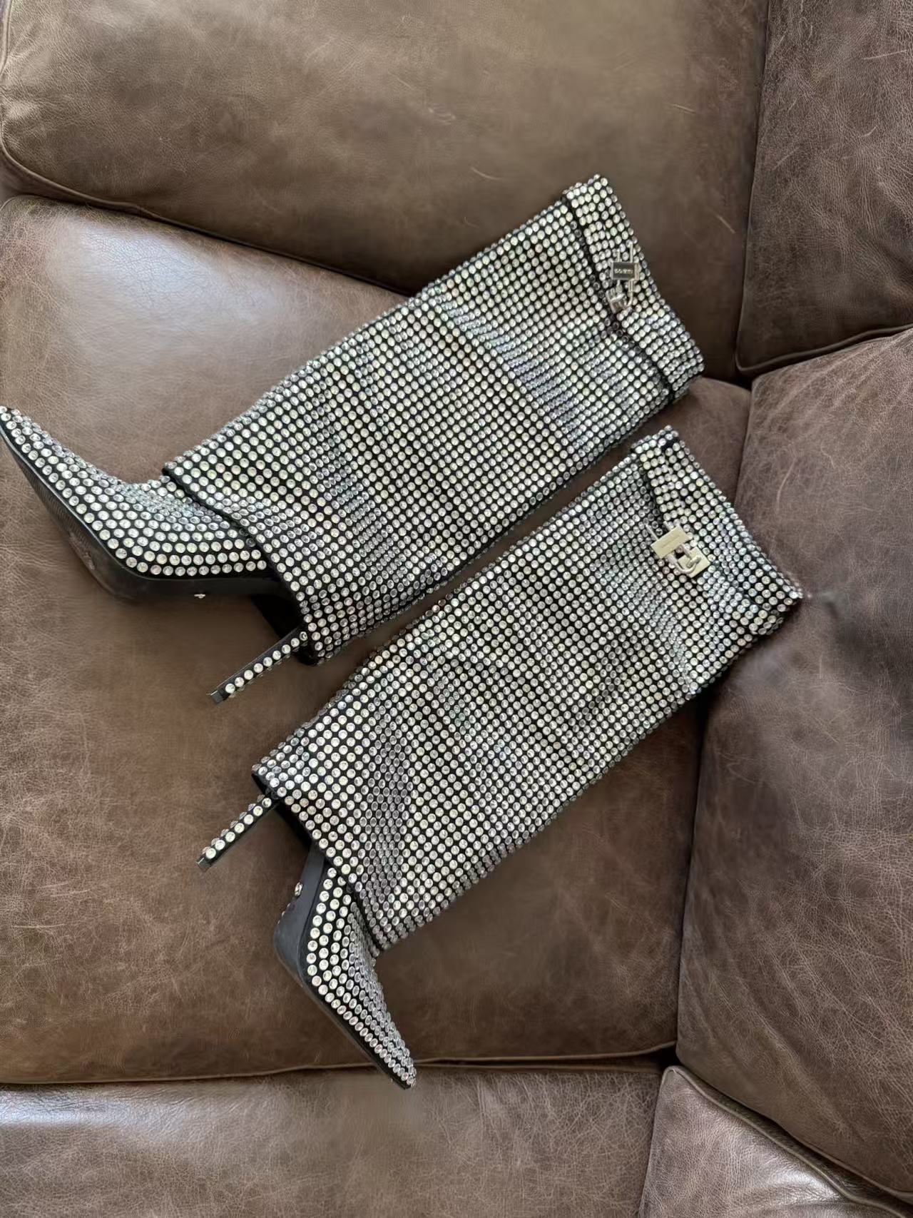 A869 气质时尚休闲女士格子设计师高奢百搭细跟春夏经典鞋子