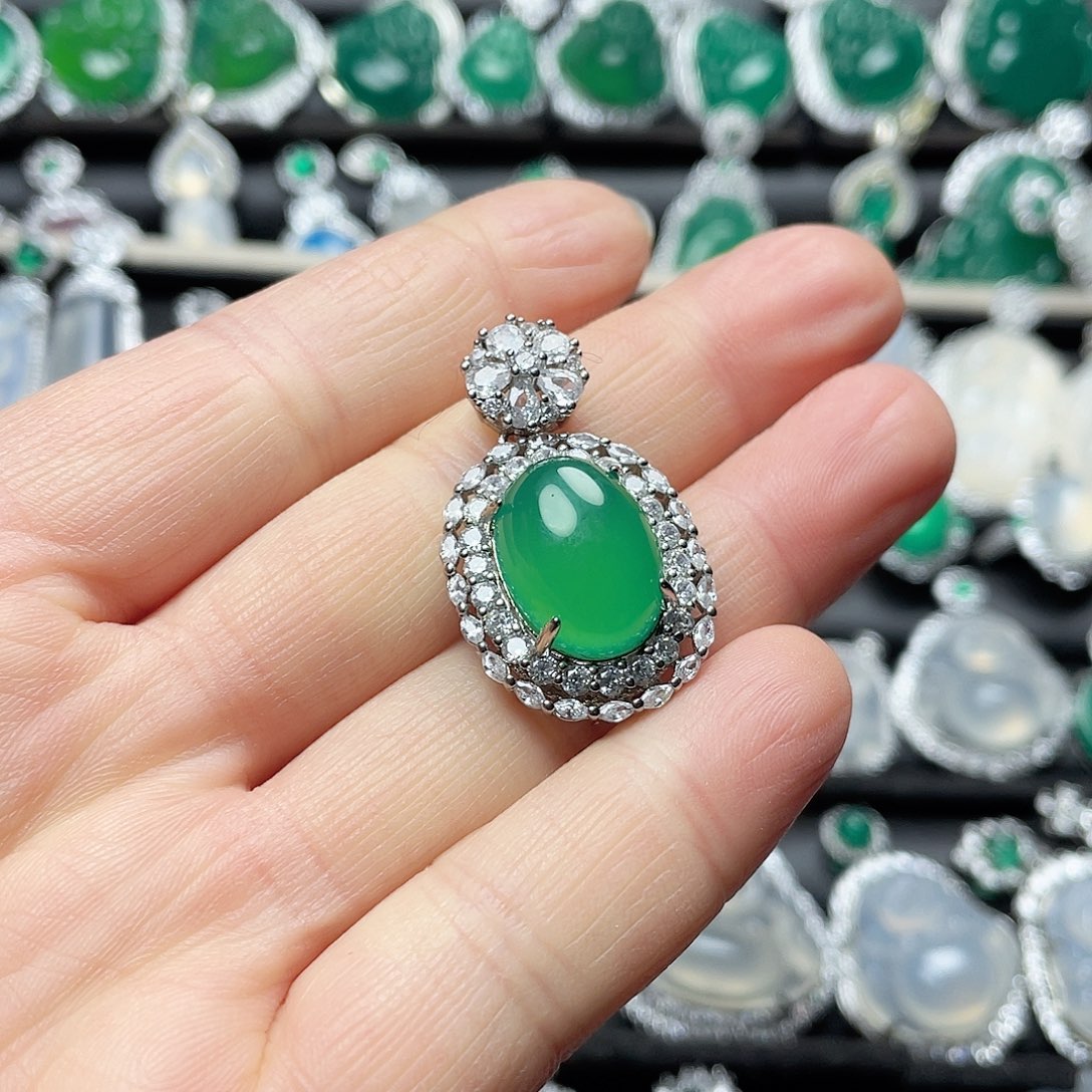 玛瑙/玉髓挂件合金