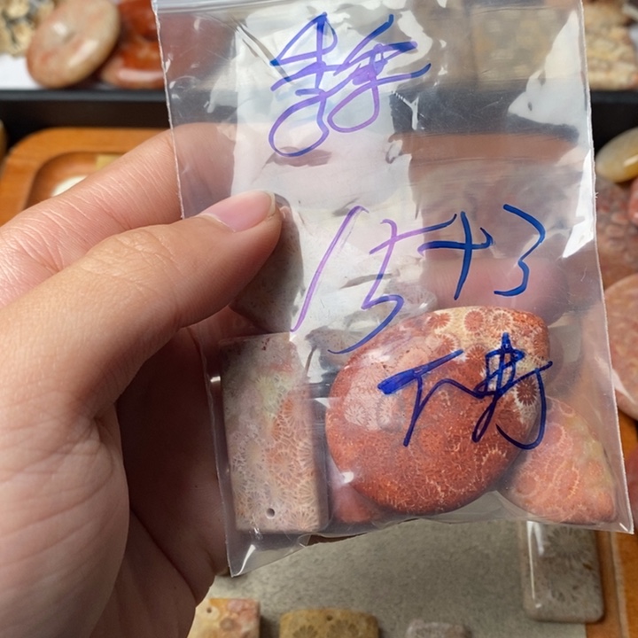 硅化玉颈饰足金镶嵌季*
