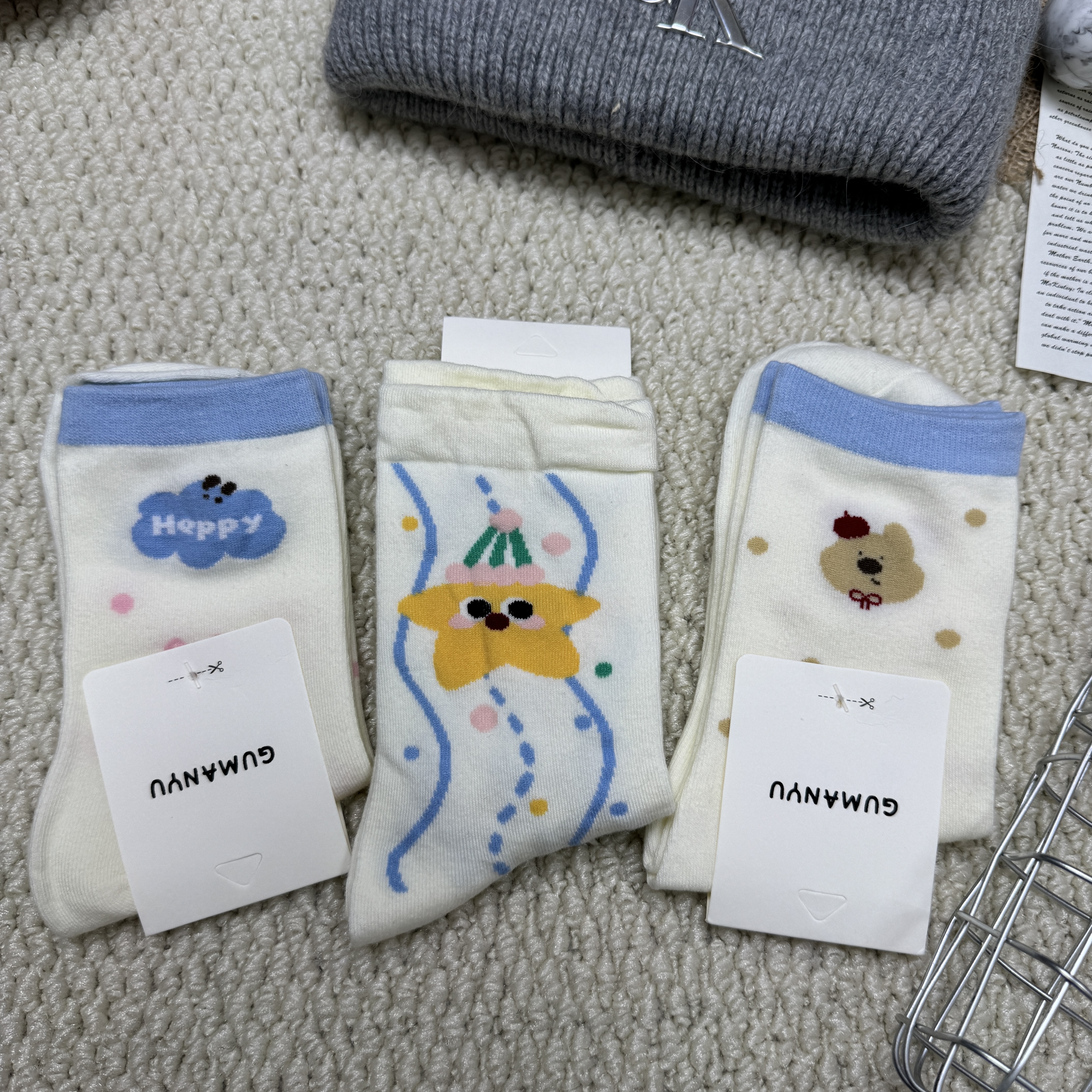 古鳗鱼精梳棉袜动漫款