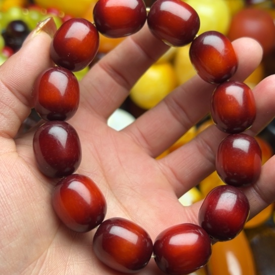 琥珀手串未镶嵌蜜蜡