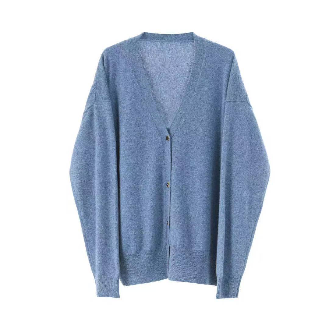 左岸迷香 原创设计 果儿坊 【针织开衫】100羊绒外套 柔软Z25FW7504