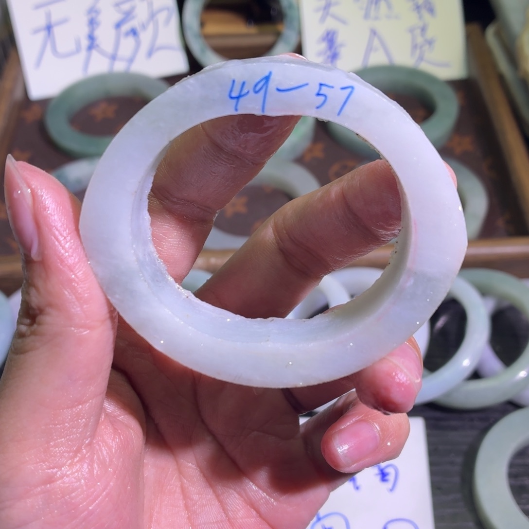 定制翡翠未镶嵌天然纹理随机，追求完美者慎拍