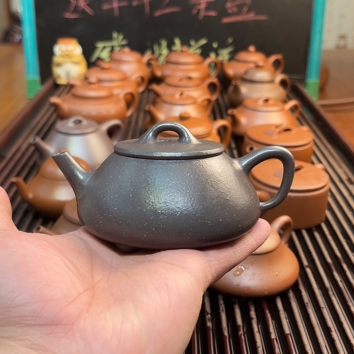 紫砂茶壶大水潭天青任瓢220cc