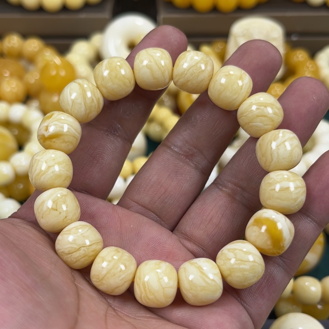 未镶嵌琥珀手链同料虎皮老邢手串13mm
