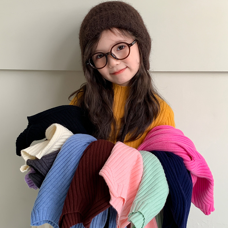 尤画2025秋季女童新款女大童秋季韩系针织衫儿童打底衫上衣68349