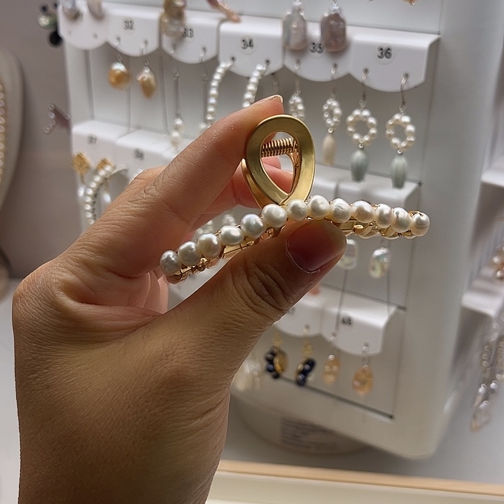 淡水珍珠未镶嵌发夹