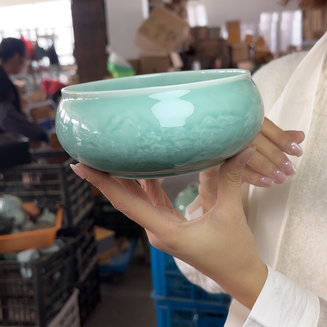 龙泉云间青瓷小米茶器