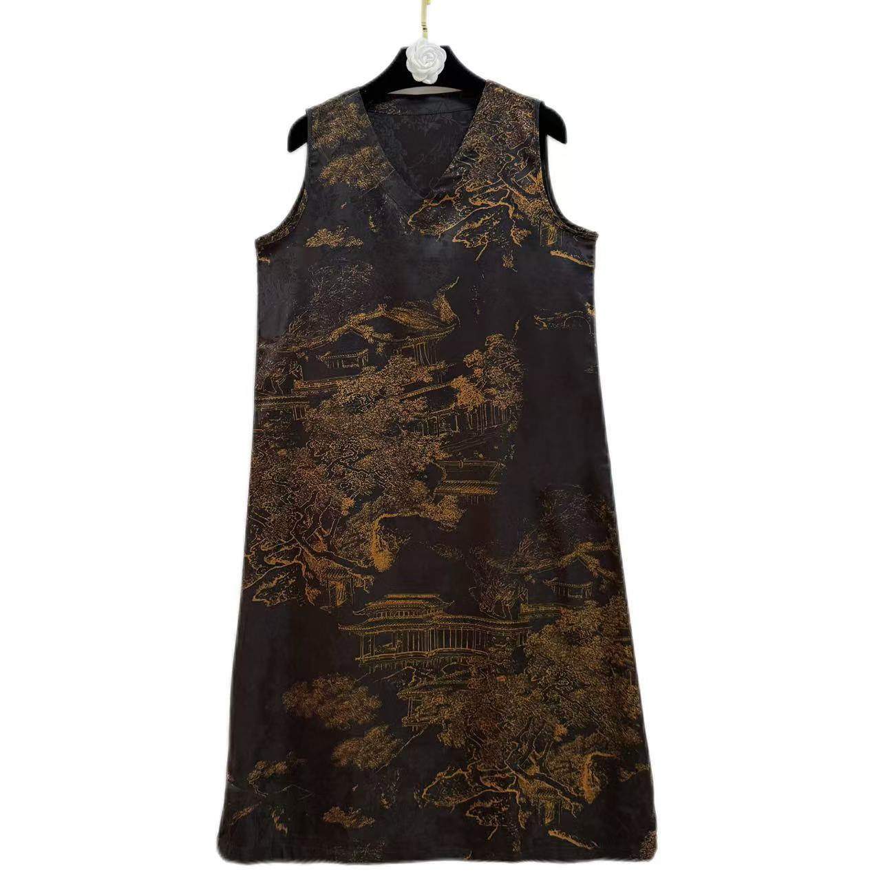 滕王阁 新中式女士连衣裙复古民族风