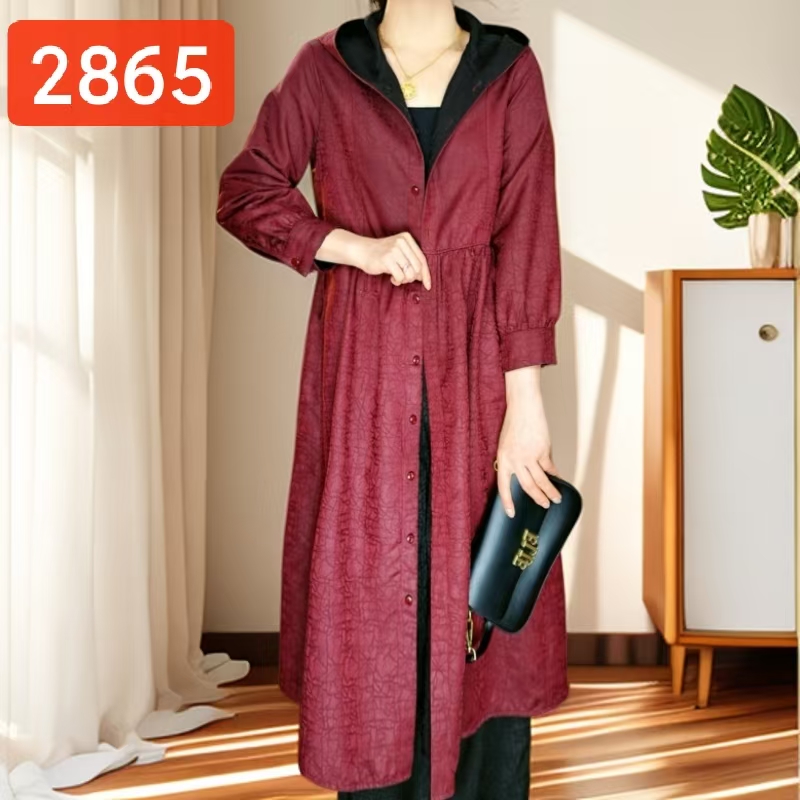 2865-36新款时尚气质双面穿风衣