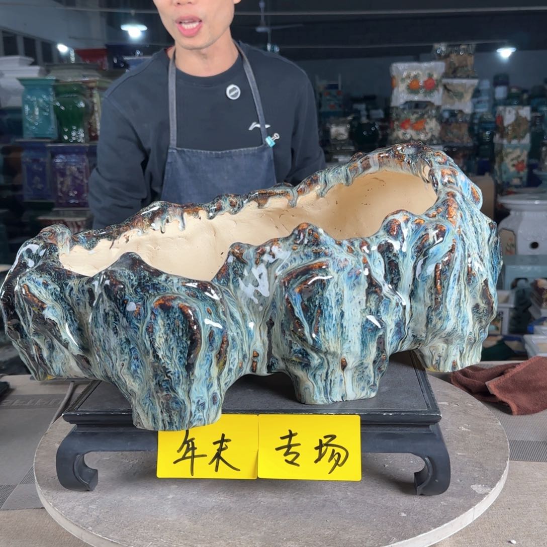 一风堂石湾花盆。微瑕