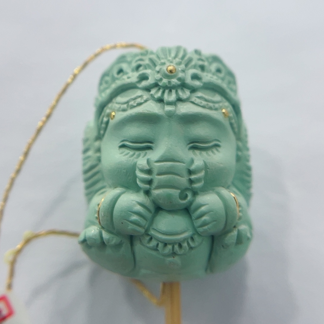 绿松石18K金镶嵌珠宝奇石