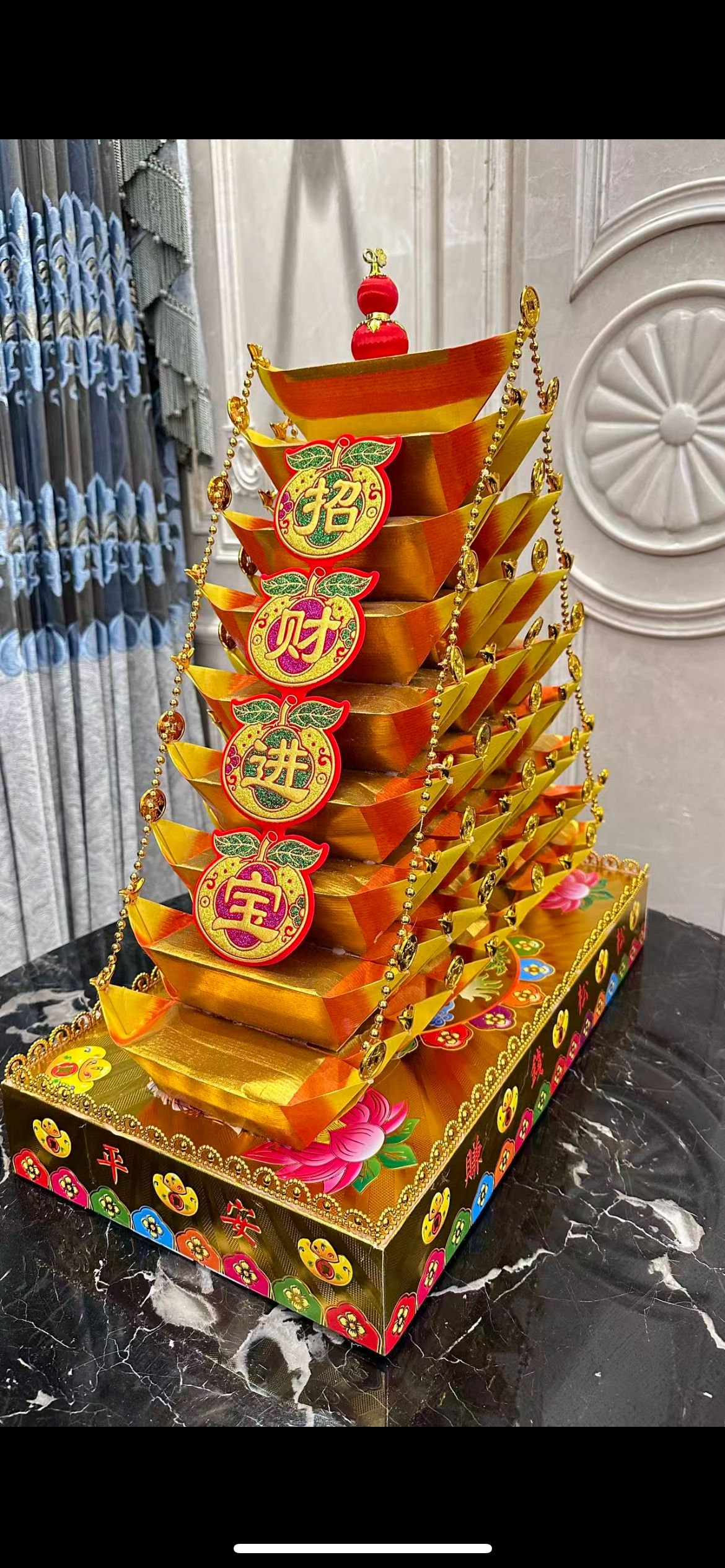 大金山 中秋折塔手工材料包自折自粘配有教程可作家用摆件
