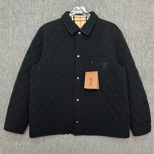 未使用 BURBERRY/博柏利 SS24双面穿翻领棉服/XL码/全新/13591
