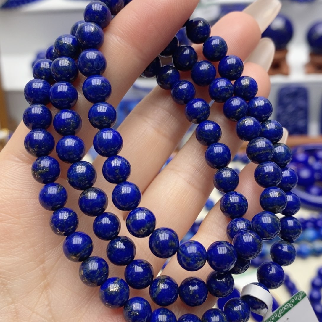 青金石未镶嵌手链6.6mm