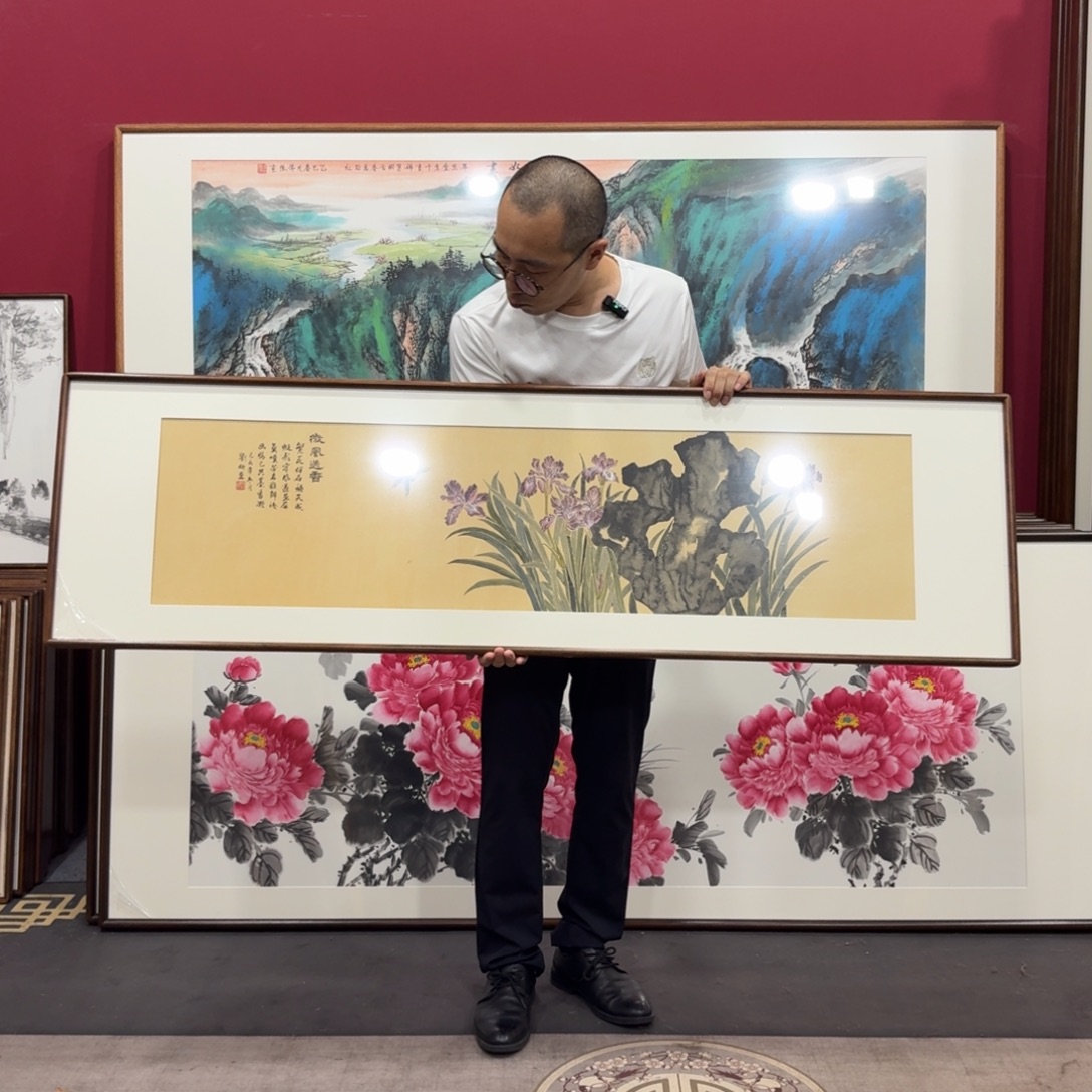 国画带框绘画160/45尺寸