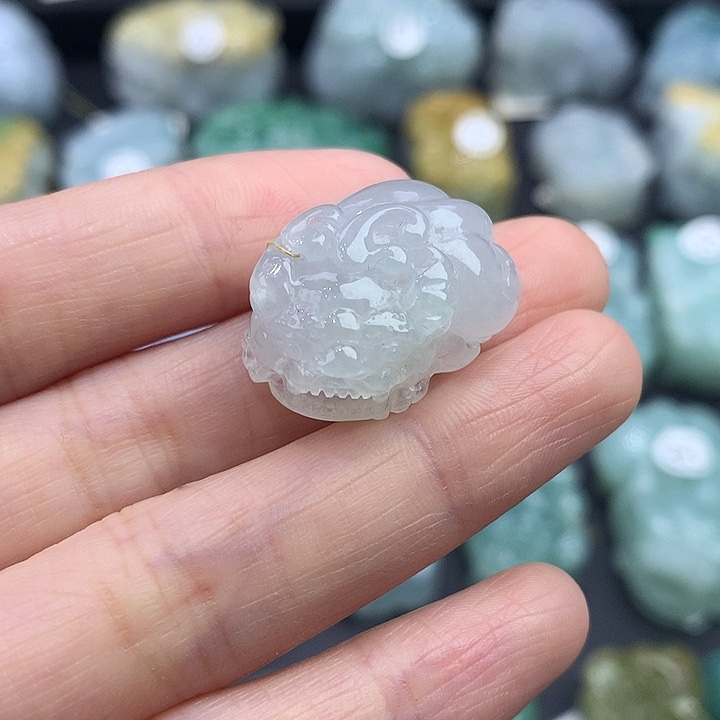 翡翠未镶嵌颈饰天然缅甸A货翡翠貔貅吊坠