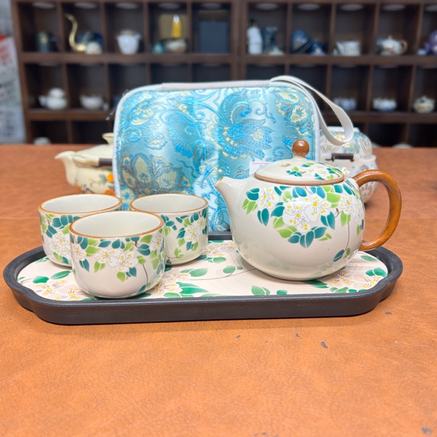 C906一壶三杯旅行茶具带茶盘