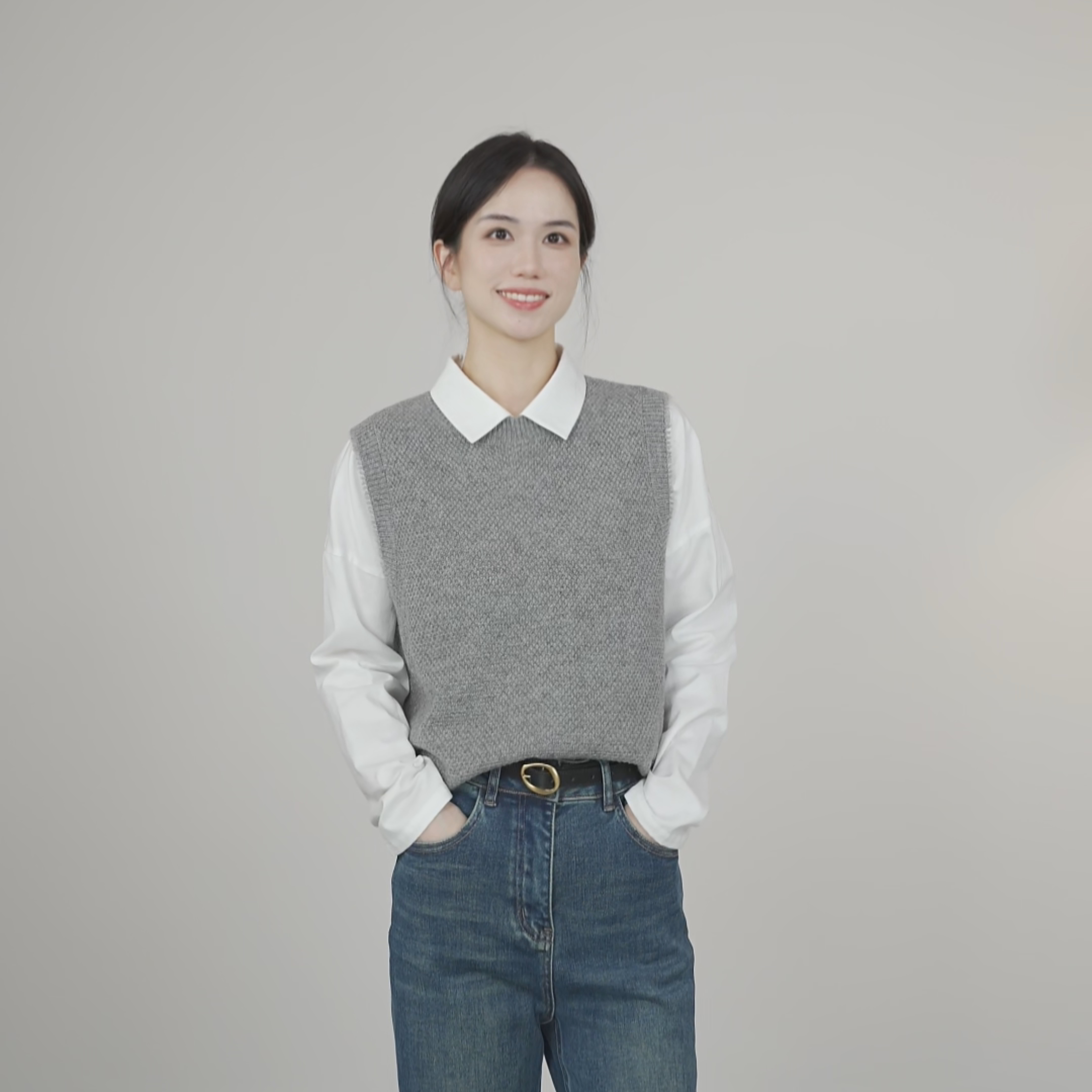 小禾【琉璃马甲】叠穿无袖毛衣坎肩显瘦圆领针织马甲背心