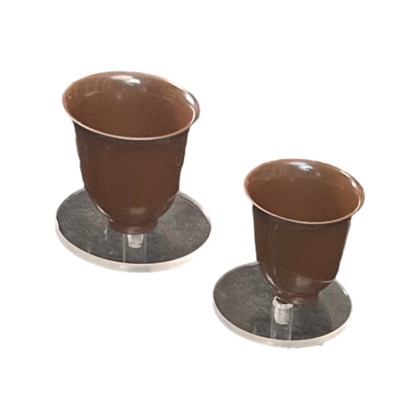 清 乾隆紫金釉对杯